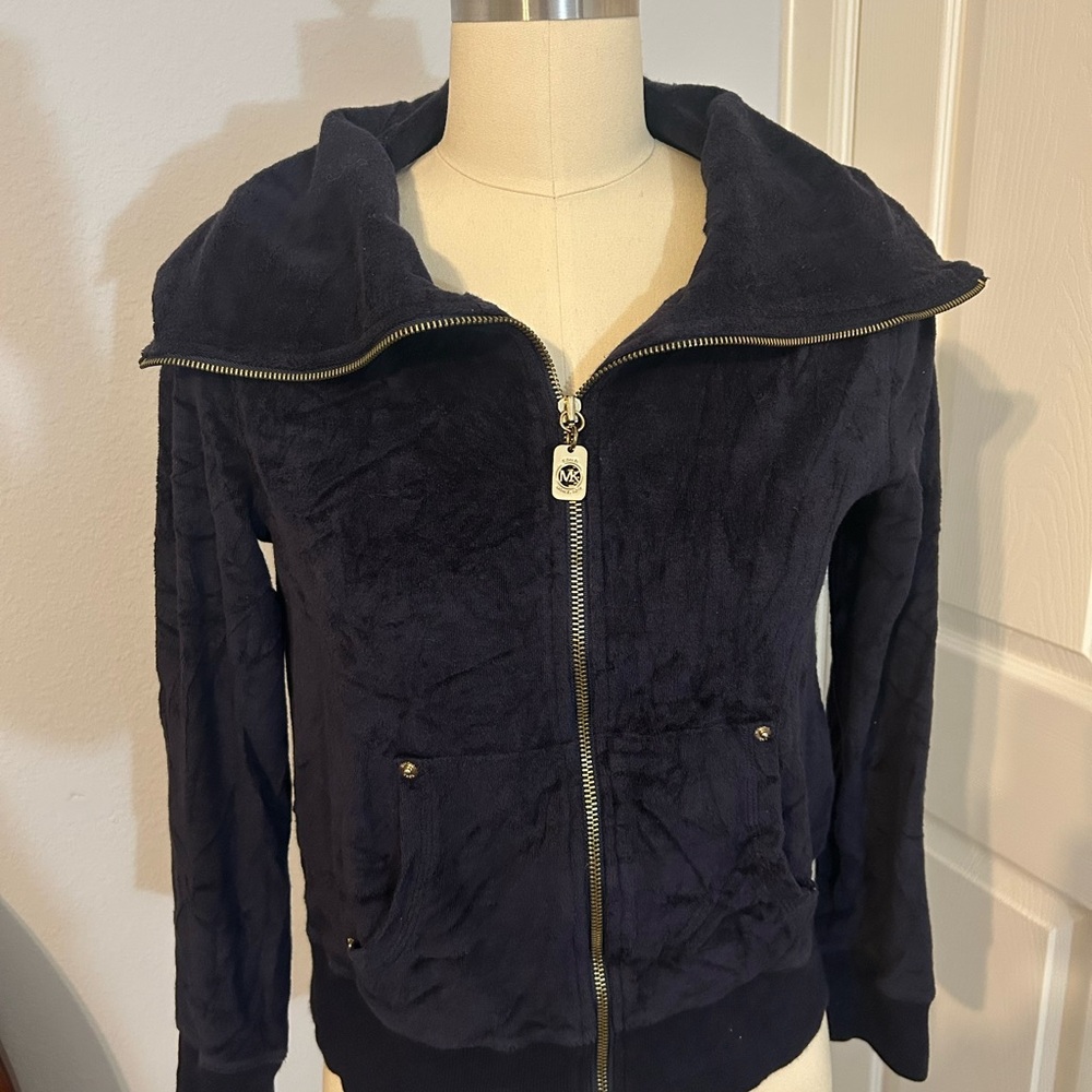 Michael Kors Dark Blue Teddy Jacket